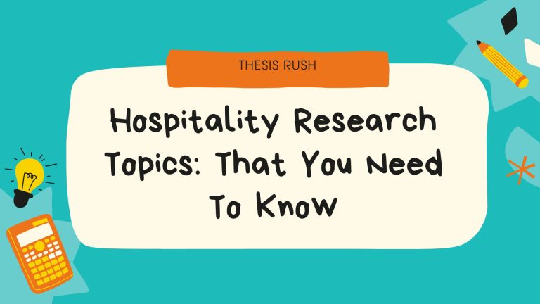 research title related in hospitality industry