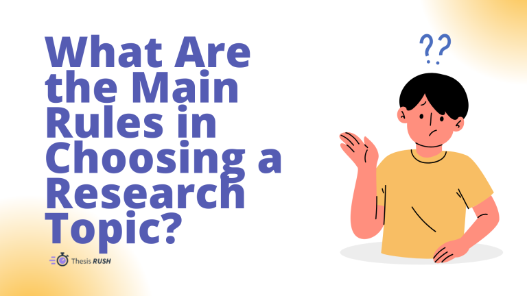 steps and procedures before choosing a research topic